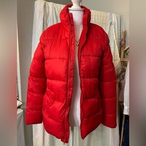 Women's Apple Red Frost Free Puffer Jacket - Can fit Small